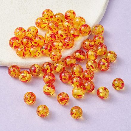 Perles d'ambre d'imitation de résine RESI-YW0001-49-1