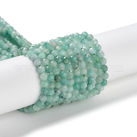 Fili di perle di quarzo smeraldo naturale G-P514-A01-02-1