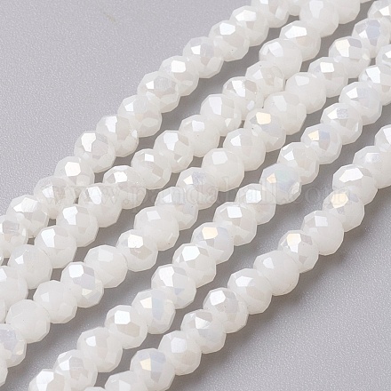 Electroplate Glass Beads Strands EGLA-F124-FR-A03-1