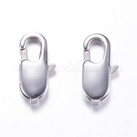 304 Stainless Steel Lobster Claw Clasps STAS-Q046-5-1