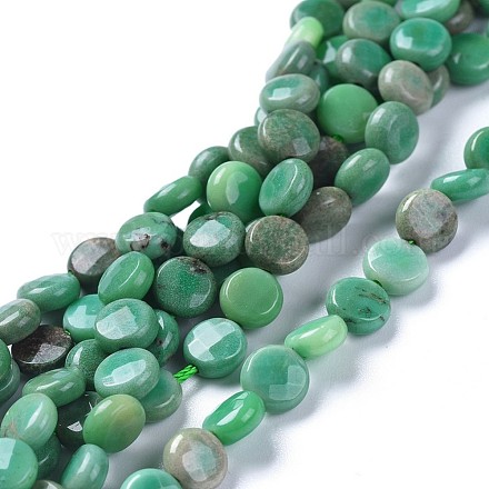 Chapelets de perles en agate d'herbe verte naturelle G-L505-43-1