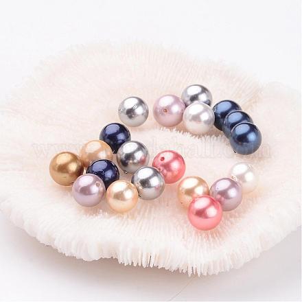 Concha perla cuentas de colores X-BSHE-S605-8mm-M-1