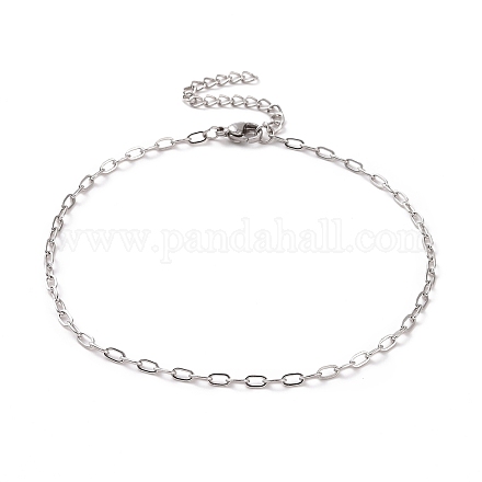 304 bracelet chaîne forçat en acier inoxydable pour homme femme BJEW-E031-05I-P-1