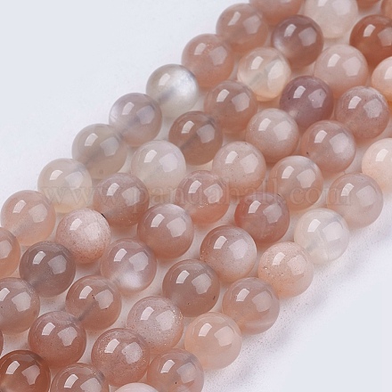 Brins de perles naturelles multi-pierre de lune X-G-J157-6mm-06-1