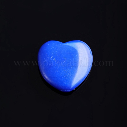 Piedra de corazón de amor turquesa sintética PW-WG32553-02-1