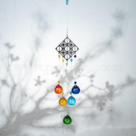 Cristales candelabro suncatchers prismas chakra colgante colgante AJEW-Q142-05-1