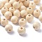 Natural Maple Wood Beads, Round, Lead Free, Cornsilk, 12x10.5mm, Hole: 3mm, about 1800pcs/1000g