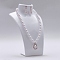 Acrylic Necklace Display Dtand, White, 13x7.5x21cm