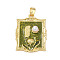Brass Enamel Pendants, with Imitation Pearls, Rectangle with Leaf Charms, Rack Plating, Lasting Plated, Cadmium Free & Lead Free, Olive, 25x19.5x5.5mm, Hole: 4x3mm
