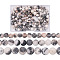 3 Strands 3 Style Natural Zebra Jasper Beads Strands, Frosted, Round, 6~10.5mm, Hole: 1~1.2mm, about 36~63pcs/strand, 15.5 inch(39.37cm), 1 strand/style