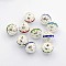 Brass Rhinestone Beads, Grade A, Silver Color Plated, Round, Mixed Color, 10mm, Hole: 1.2mm