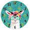 MDF Printed Wall Clock, for Home Living Room Bedroom Decoration, Flat Round, Alpaca, 300mm