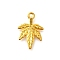 Alloy Pendants, Cadmium Free & Lead Free, Leaf Charms, Golden, 19x13x1mm, Hole: 1.5mm, about 1724pcs/1000g