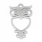 Non-Tarnish 201 Stainless Steel Pendants, Owl, Stainless Steel Color, 21x12.5x1mm, Hole: 2mm