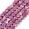 Dyed Synthetic Imperial Jasper Beads Strands, Heart, Purple, 6x6x3mm, Hole: 1mm, about 69~71pcs/strand, 14.57''~14.96''(37~38cm)
