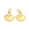 Brass Charms, Shell Shape, with ABS Imitation Pearl Beads, Rack Plating, Long-Lasting Plated, Cadmium Free & Lead Free, with Jump Ring, Real 18K Gold Plated, 10.5x10x3.5mm, Hole: 3mm