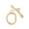 Non-Tarnish Ion Plating(IP) 304 Stainless Steel Toggle Clasps, Oval, Stainless Steel Color, 24x15.5x2.5mm, Hole: 2.5mm, Bar: 8x28x2mm, Hole: 2.5mm