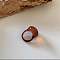 Oval Resin Finger Rings for Women, Sienna, Inner Diameter: 17mm