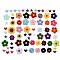 71Pcs Flower & Star & Heart Embroider Thread Cloth on/Sew On Patches, Hot Melt Adhesive, Cloth Appliques, Mixed Color, 19.5~59.5x26~29.5x1.5~2mm