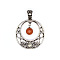 Natural Red Jasper Pendants, Flat Round, 35x31mm