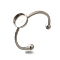 304 Stainless Steel Open Cuff Ring Components, Pad Ring Setting, Flat Round, Stainless Steel Color, 9.5mm, Adjustable, Tray: 8.5mm, Inner diameter: 6mm