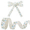 Cotton Ribbon, Flower Pattern, Deep Sky Blue, 5/8 inch(15mm), about 4.92 Yards(4.5m)/Roll