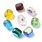 AB Color Plated Glass Beads, Faceted Barrel, Mixed Color, 8.5x7.5mm, Hole: 1.4mm
