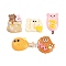 Resin Cabochons, Imitation Food, Mixed Shapes, Mixed Color, 17.5~28.5x16~29.5x7.5~9mm