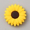Daisy Silicone Beads, Gold, 30x9mm, Hole: 2mm