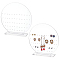 Acrylic Earring Display Stands, Detachable, Round, Clear, Finished Product: 16.5x3.8x16.5cm, Hole: 2mm, 2pcs/set