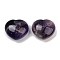 Heart Natural Amethyst Palm Stone, Anxiety Healing Pocket Thumb Stone, 45.5x39.5~40.5x24.5~26.5mm