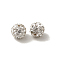 Polymer Clay Rhinestone Beads, Pave Disco Ball Beads, Grade A, Round, PP15, Crystal, 10mm, Hole: 1.8~2mm