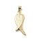 Brass Micro Pave Clear Cubic Zirconia Pendants, with Sythetic Opal, Leaf, Real 18K Gold Plated, 28.5x10.5x2.5mm, Hole: 4x3.5mm