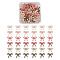 Light Gold Plated Alloy Pendants, with Enamel, Bowknot, Mixed Color, 16x18x2.5mm, Hole: 2mm, 6 colors, 8pcs/color, 48pcs/box