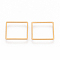 304 Stainless Steel Linking Ring, Square, Golden, 16x16x0.8mm