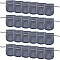 24Pcs Velvet Storage Bags, Drawstring Pouches Packaging Bag, Oval, Gray, 9x7cm