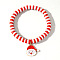 Elegant Christmas Handmade Polymer Clay Heishi Beaded Stretch Bracelets, Enamel Charm Bracelets for Women, Santa Claus, 6-7/8 inch(17.5cm)