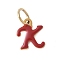 304 Stainless Steel Enamel Charms, with Jump Ring, Ion Plating(IP), Golden, Letter K, 10x9x1mm, jump ring: 6x0.8mm, 4.5mm inner diameter