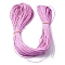 PU Leather Thread Cord, Flat, for DIY Jewelry Making, Plum, 2.5~3x1mm, about 107.17~109.36 Yards(98~100m)/Bundle