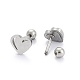 201 Stainless Steel Barbell Cartilage Earrings EJEW-R147-38-3
