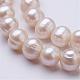 Fili di perle di perle d'acqua dolce coltivate naturali PEAR-F004-53-3