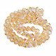 Electroplate Transparent Glass Beads Strands EGLA-N002-39-C03-2