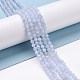Chapelets de perles en agate avec dentelle bleue naturelle G-D463-04-4