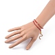 Glass Stretch Beaded Bracelets & Cotton Braided Cord Bracelet Sets BJEW-JB05401-5
