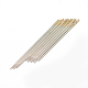 鉄の自己糸の手の縫い針  ゴールドカラー  36x0.76mm、約12個/袋 IFIN-R232-01G-2