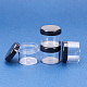 Benecreat 24 paquete de envases cosméticos de plástico transparente portátiles vacíos frascos con tapa de rosca negra para cremas MRMJ-BC0001-34-3