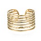 304 Stainless Steel Multi-string Open Cuff Ring RJEW-T023-33G-1