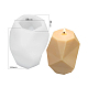 DIYの幾何学的形状のキャンドルシリコンモールド  3d 香りのキャンドル作り用  ホワイト  8.6x8.9x11.5cm CAND-PW0008-32A-1