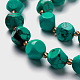 Perles de turquoise naturelle brin G-M367-23B-5