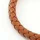 Braided Leather Cord Bracelet Makings BJEW-D283-09-2